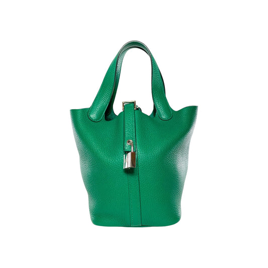 Hermes Picotin 18 Vert Verone Clemence Palladium Hardware