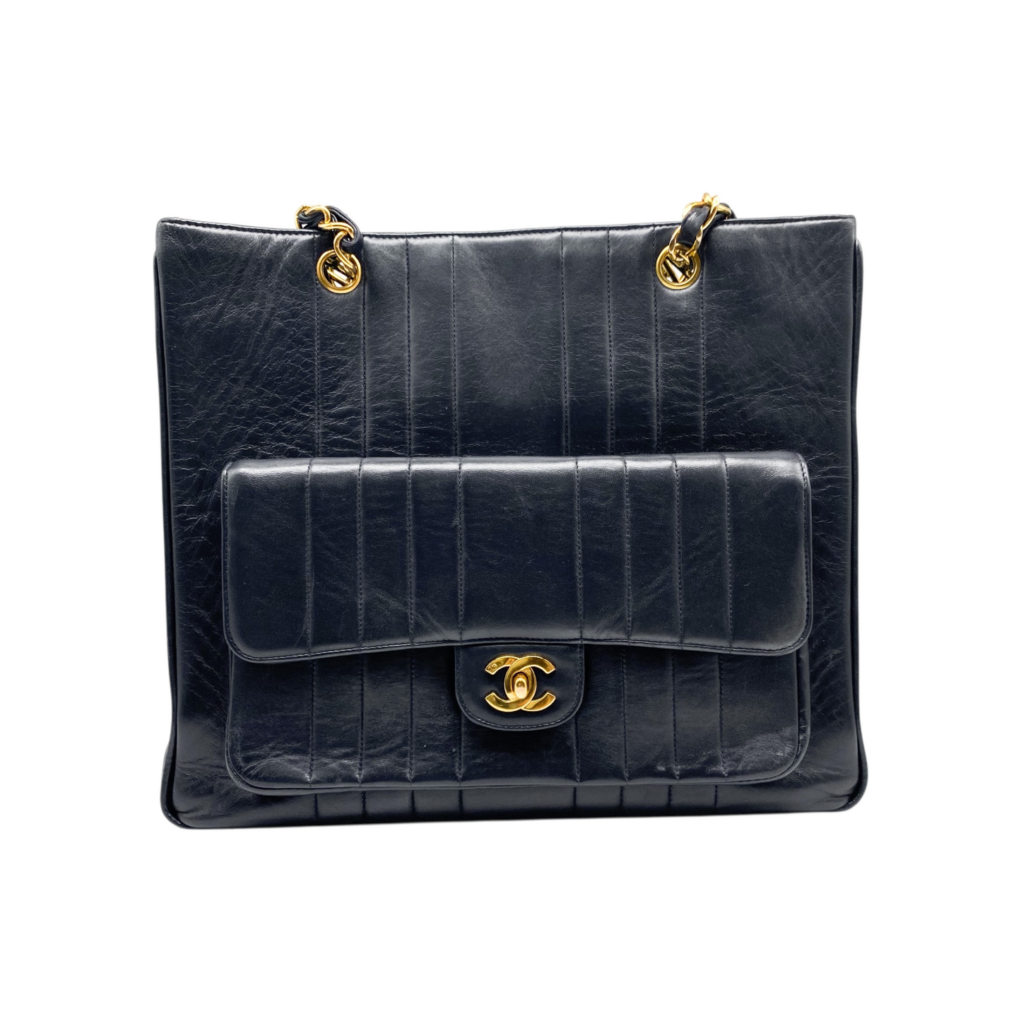 Chanel Black Mademoiselle Vertical Tote