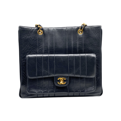 Chanel Black Mademoiselle Vertical Tote