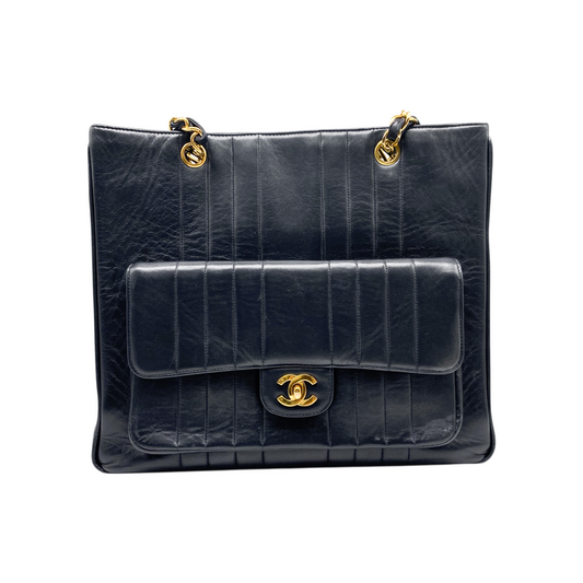 Chanel Black Mademoiselle Vertical Tote