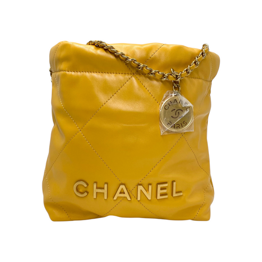 Chanel Yellow Mini 22