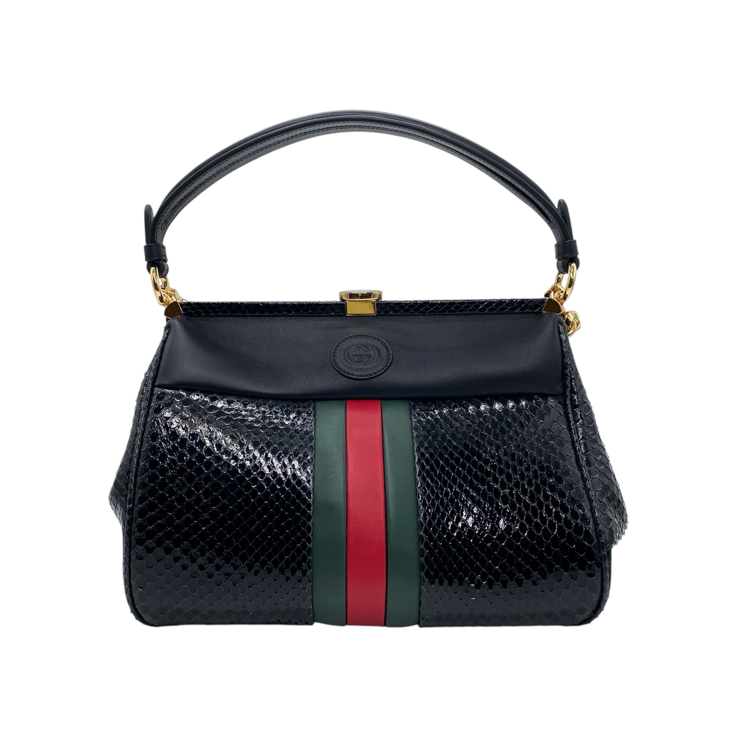 Gucci Black Ophidia Python Stripe