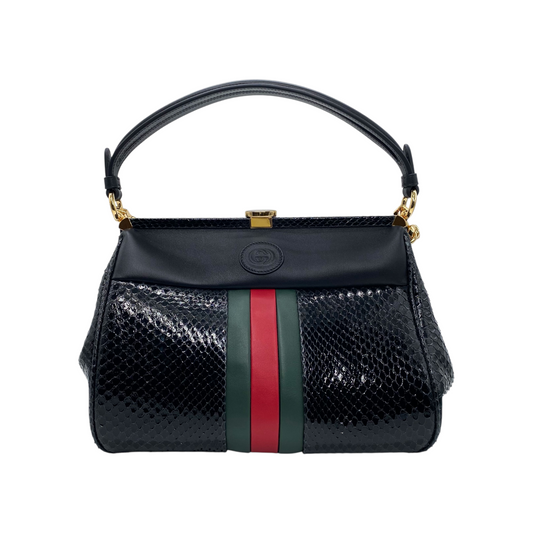 Gucci Black Ophidia Python Stripe