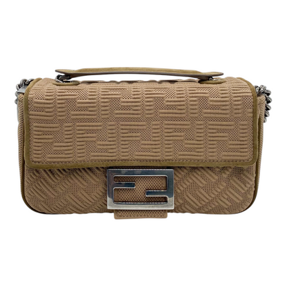 Fendi Taupe Texture Baguette