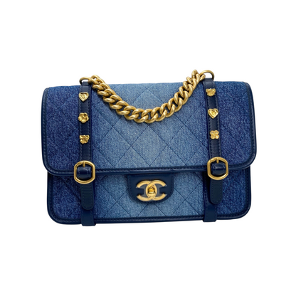 Chanel Small Quilted Denim Ombre Flap Bag