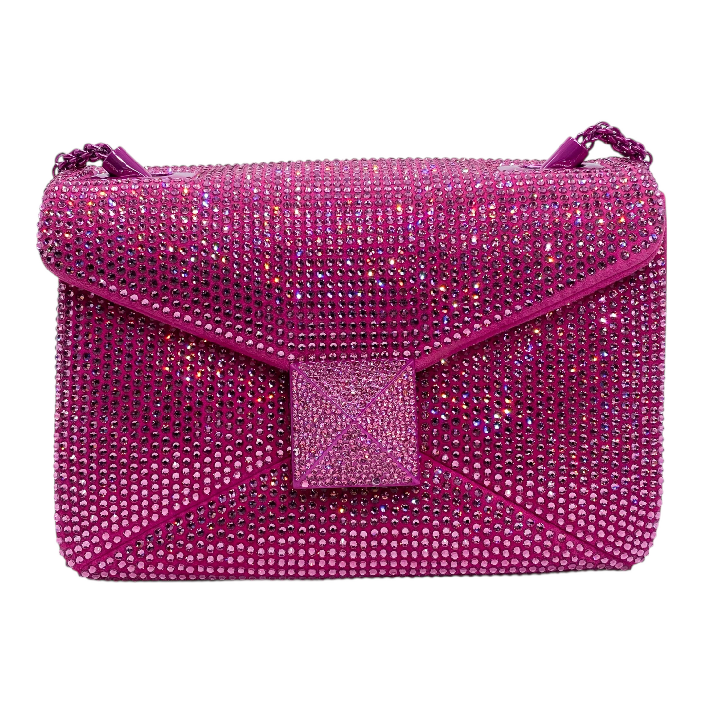 Valentino Pink Crystal Roman Stud Bag