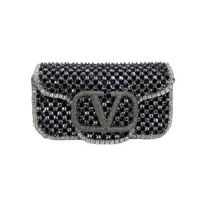 Valentino Loco Small Polka Dot Embellished Bag