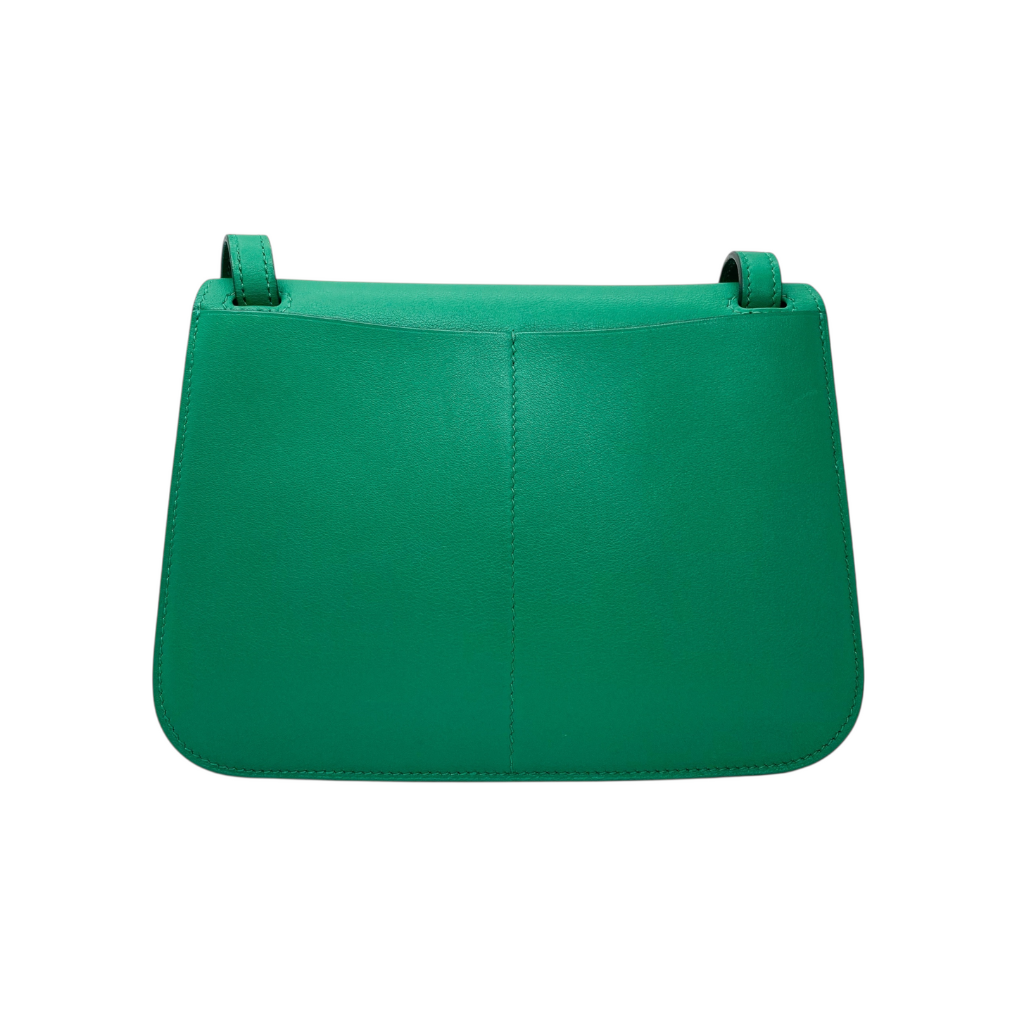 Hermes Halzan 22 Mini Vert Vertigo Swift Palladium Hardware