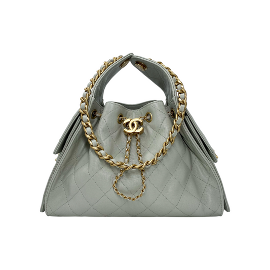 Chanel 25 Caviar Small It Grey