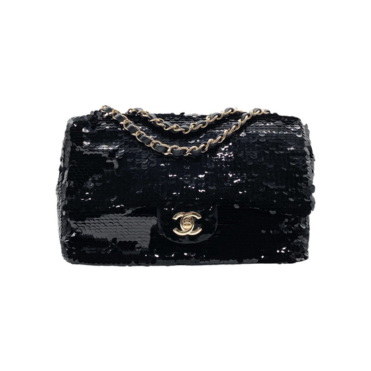 Chanel Black Sequin Flap Bag
