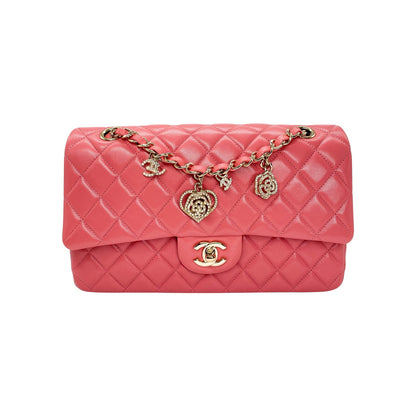 Chanel Pink Valentine Charms Flap Bag