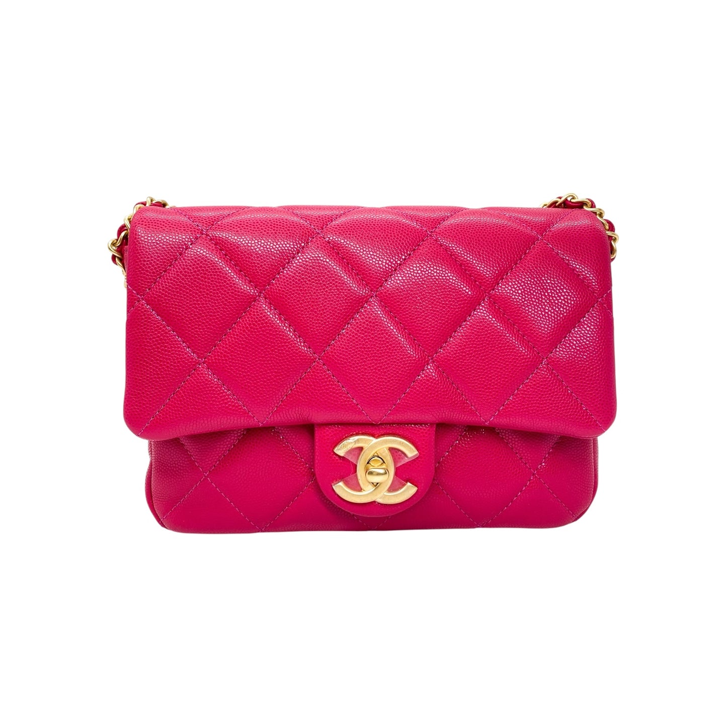 Chanel Raspberry Twist Your Buttons Flap Bag