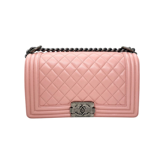 Chanel Pink Old Medium Boy Bag