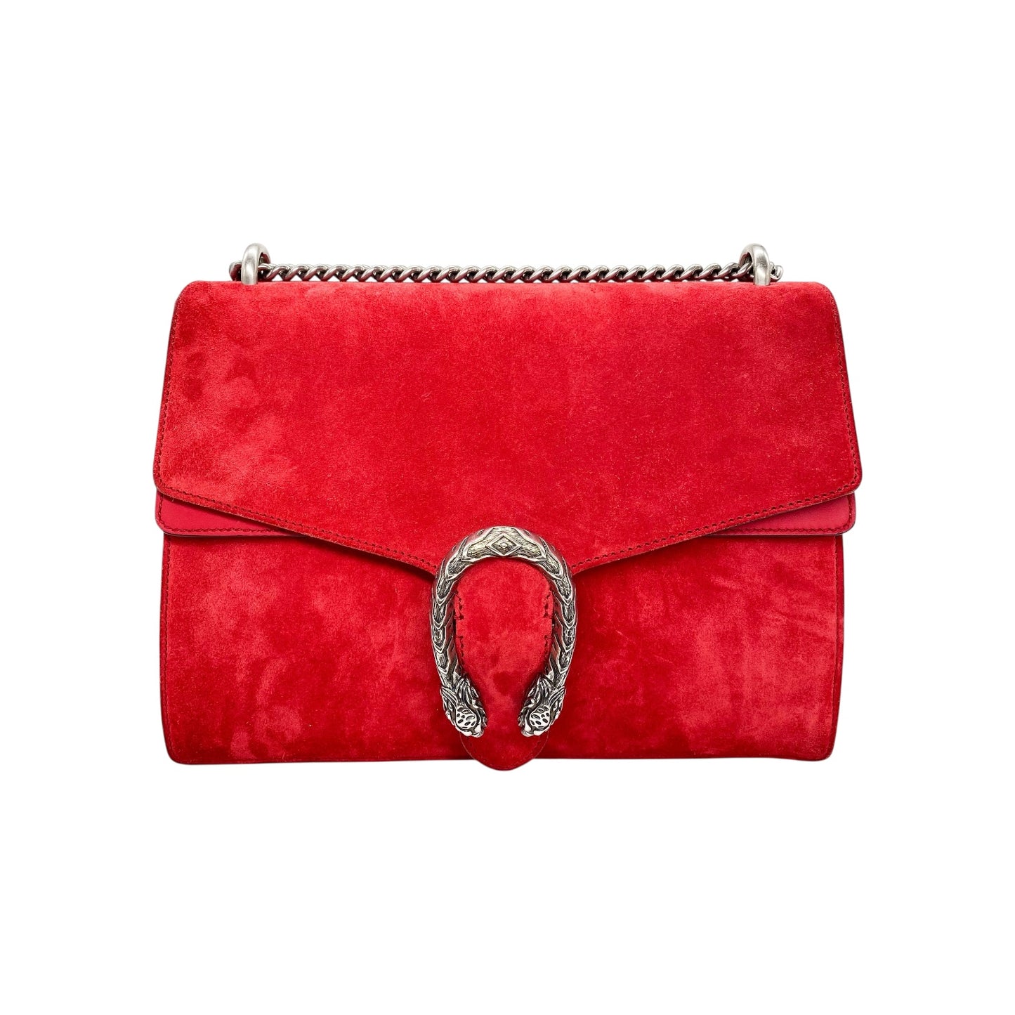 Gucci Red Suede Dionysus Shoulder Bag