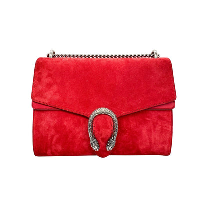 Gucci Red Suede Dionysus Shoulder Bag
