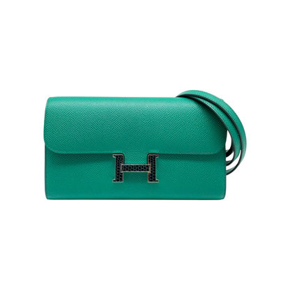 Hermes Constance To Go Vert Jade Epsom Vert Cypress Lizard Palladium Hardware