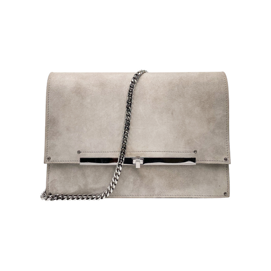 Casadei Grey Suede with Chain