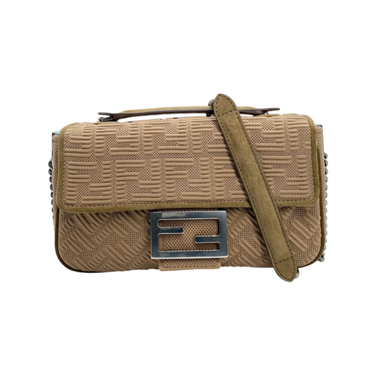 Fendi Taupe Texture Baguette