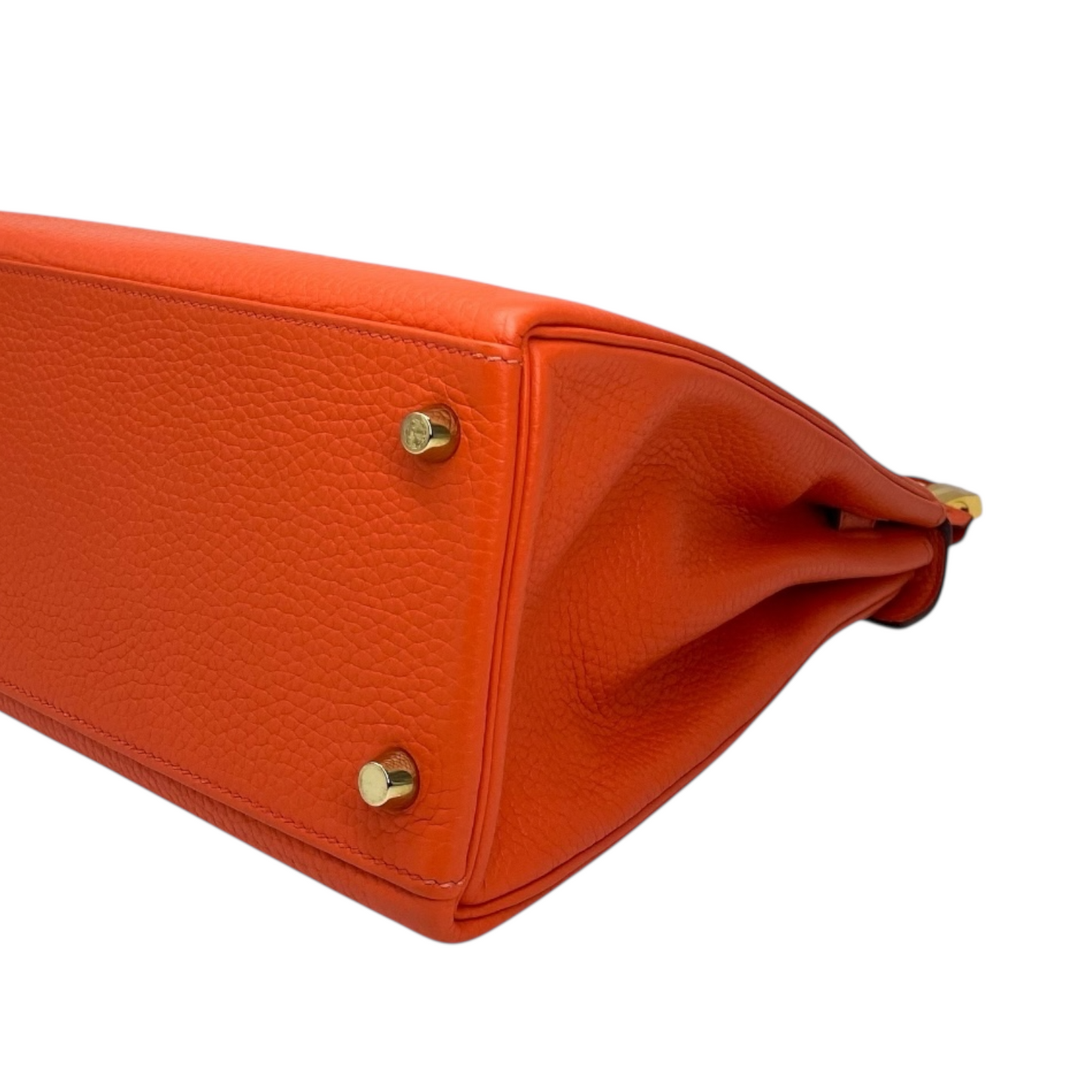 Hermes Kelly 28 Poppy Togo Gold Hardware