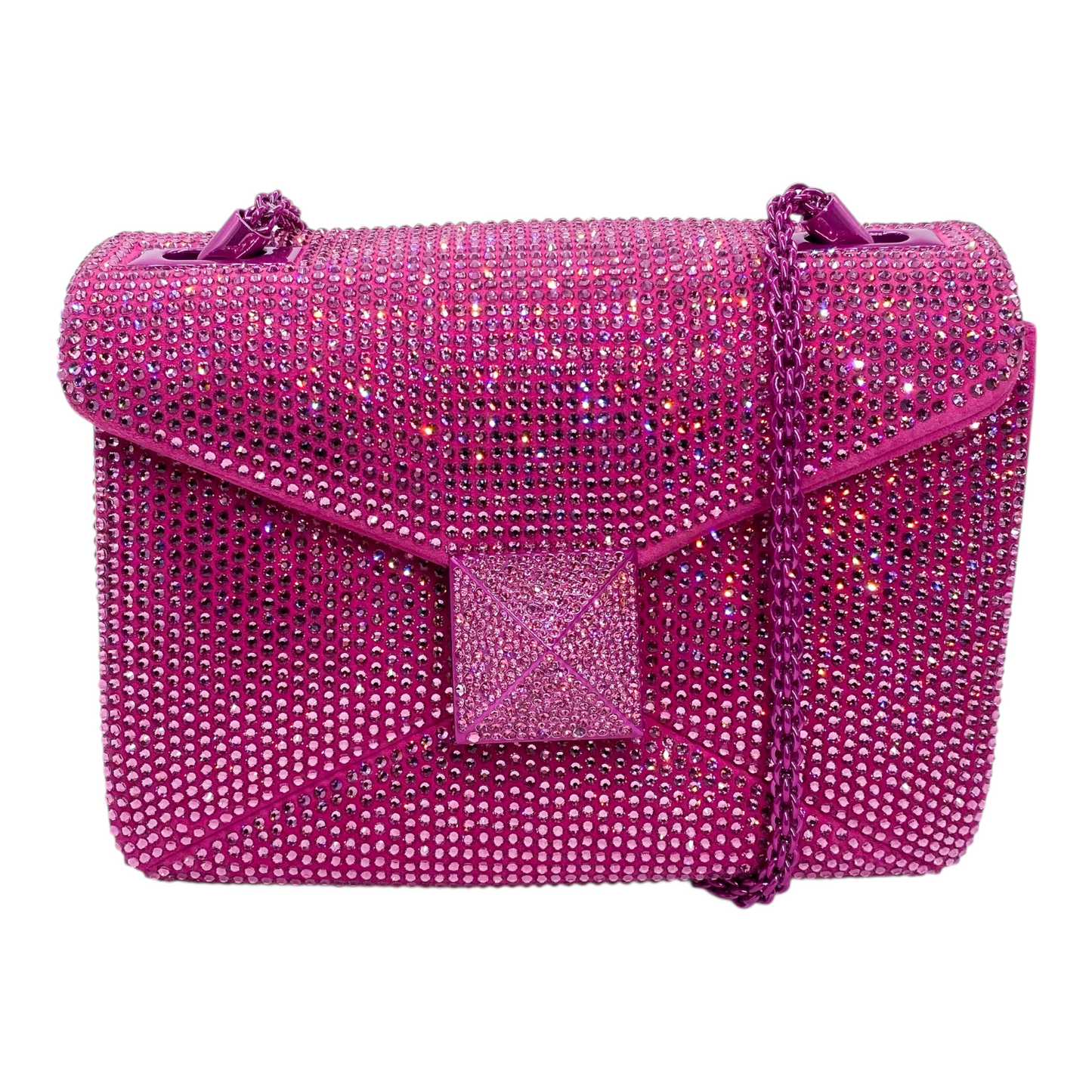 Valentino Pink Crystal Roman Stud Bag