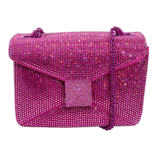 Valentino Pink Crystal Roman Stud Bag
