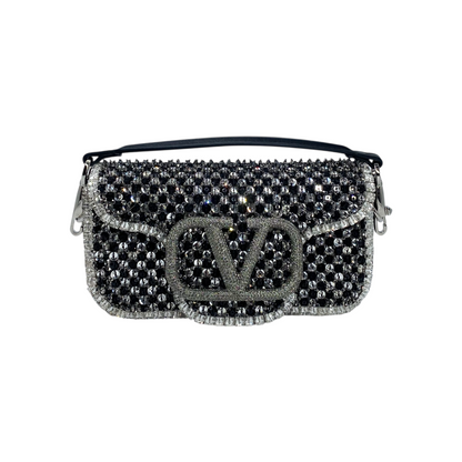 Valentino Loco Small Polka Dot Embellished Bag