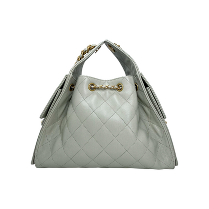 Chanel 25 Caviar Small Light Grey