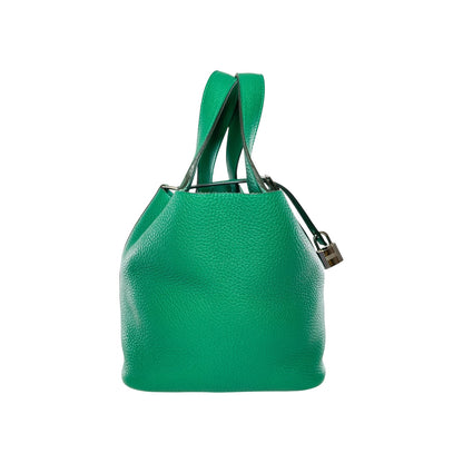 Hermes Picotin 18 Vert Verone Clemence Palladium Hardware