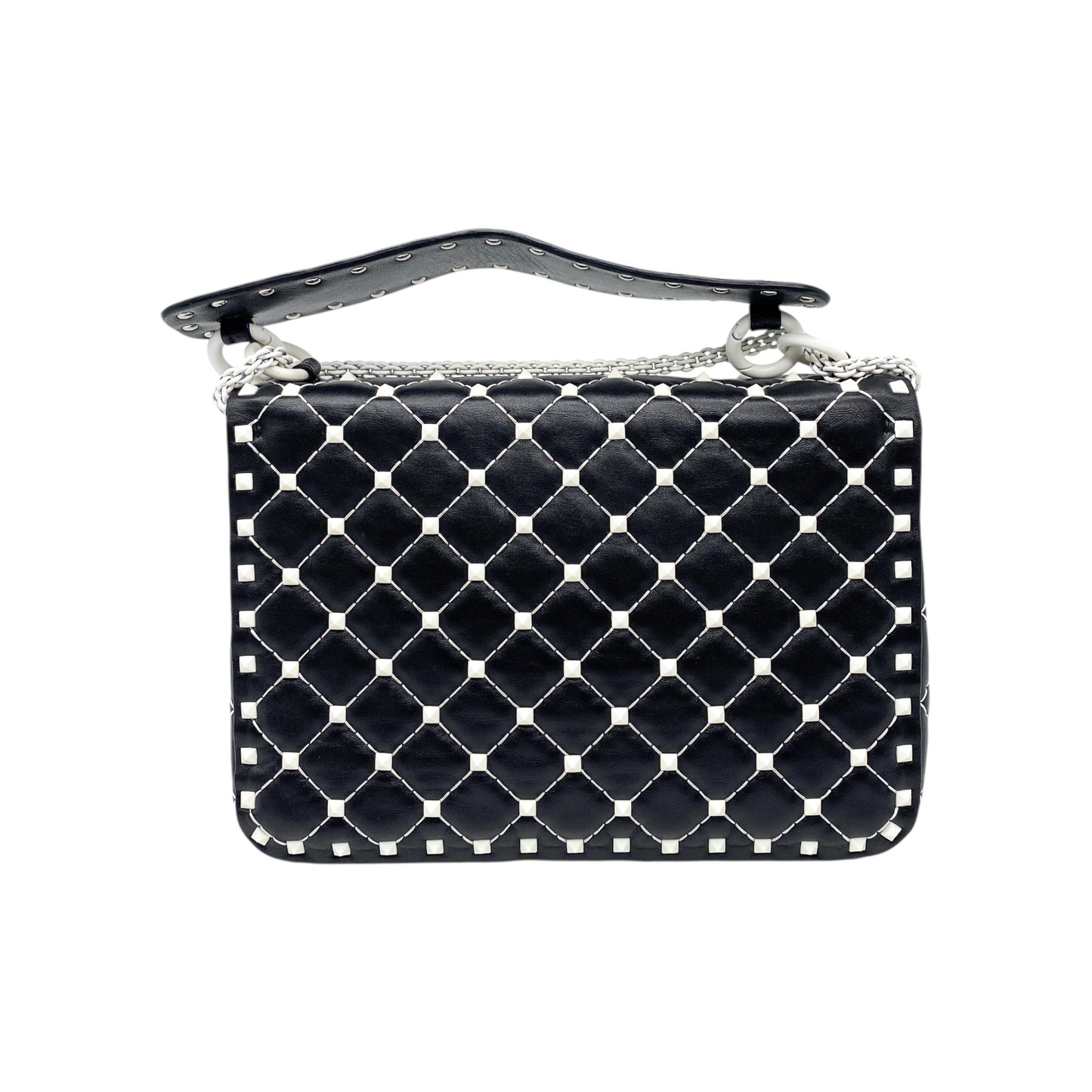 Valentino Rockstud Spike Flap Bag Quilted Leather