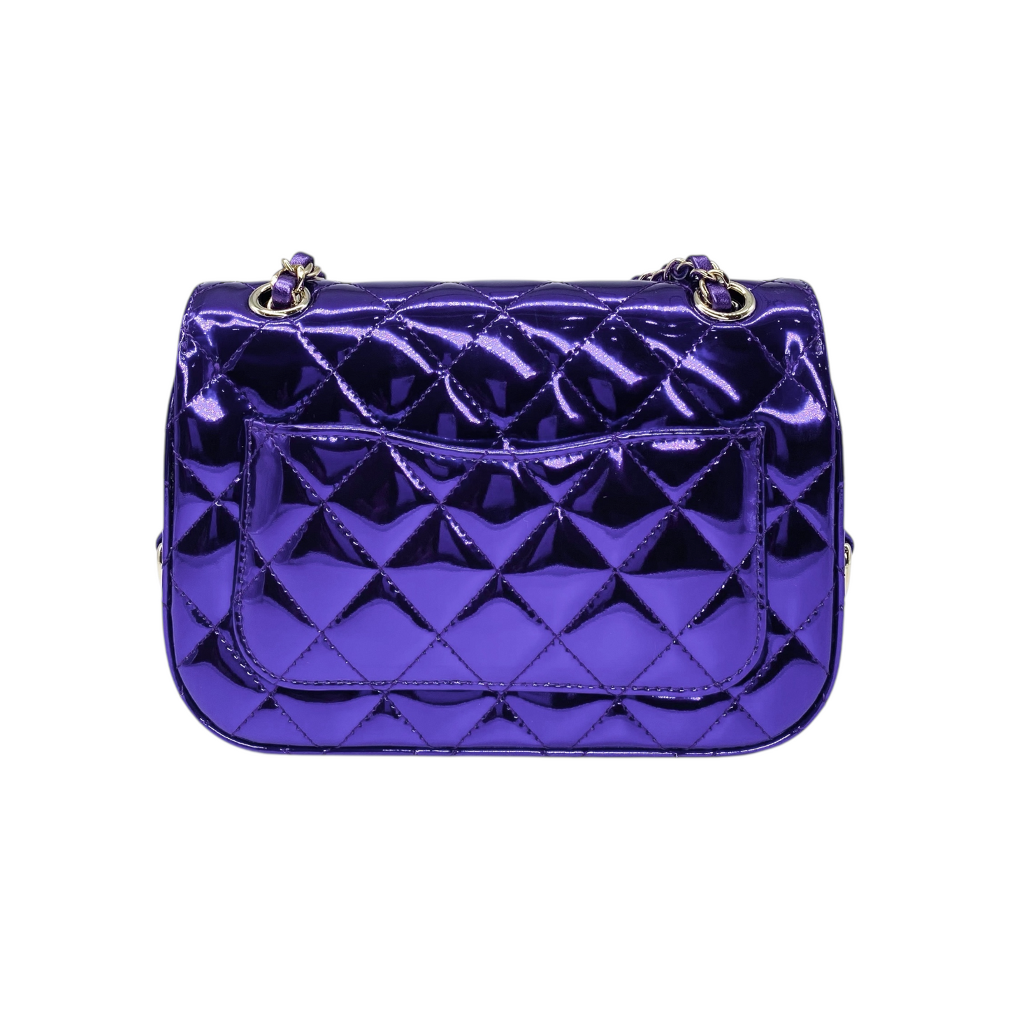 Chanel Purple Mirror Hollywood Boulevard Mini Flap With Star Coin Purse