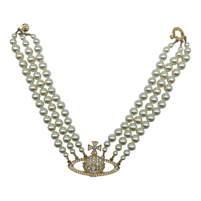 Vivienne Westwood Pearls and Crystal Choker