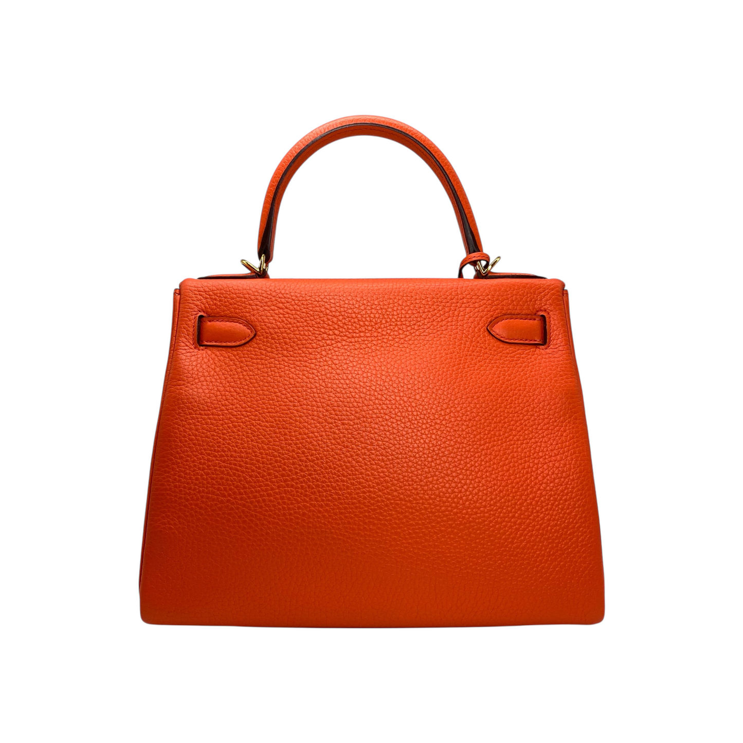 Hermes Kelly 28 Poppy Togo Gold Hardware