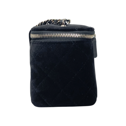 Chanel Black Velvet Vanity Pearl Crush