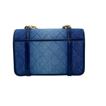 Chanel Small Quilted Denim Ombre Flap Bag