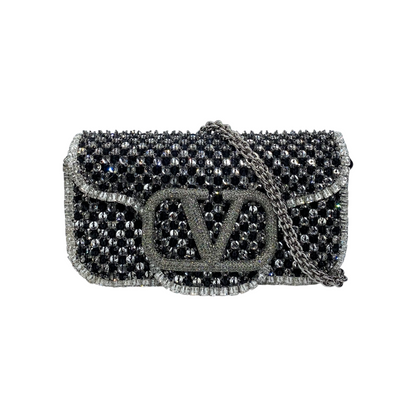 Valentino Loco Small Polka Dot Embellished Bag