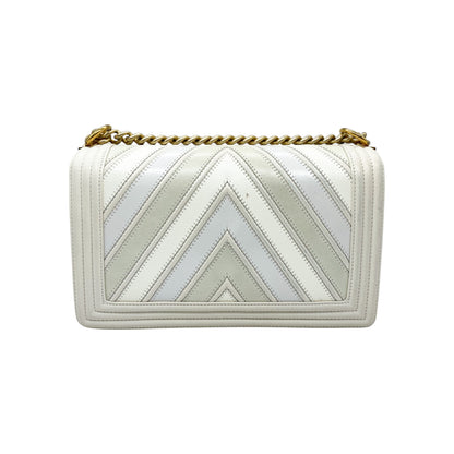 Chanel White New Medium Boy Bag