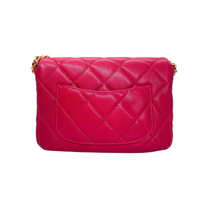 Chanel Raspberry Twist Your Buttons Flap Bag