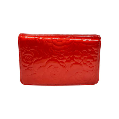 Chanel Red Camelia Wallet on Chain