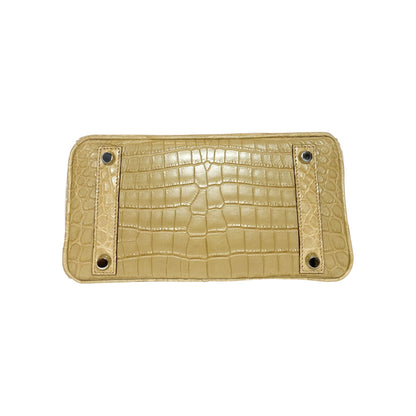 Hermes Birkin 25 Trench Matte Nilo Crocodile Palladium Hardware