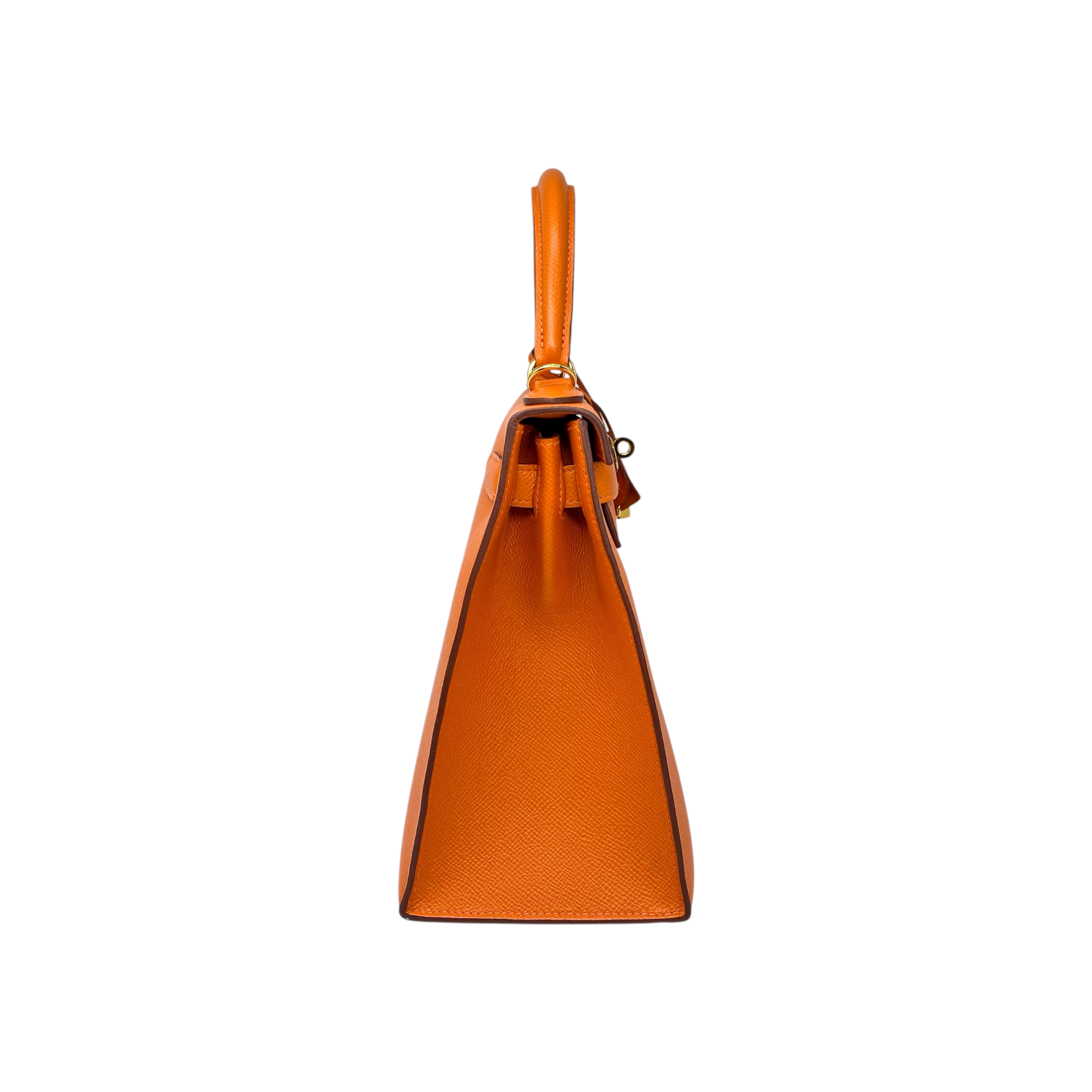 Hermes Kelly 28 Orange Epsom Gold Hardware