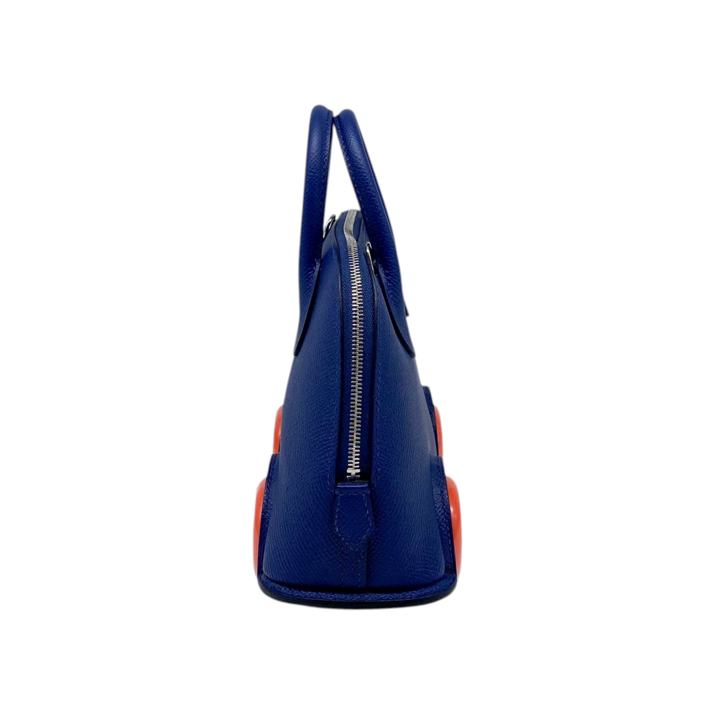 Hermes Limited Edition Bleu Saphir Bolide on Wheels Epsom Palladium Hardware