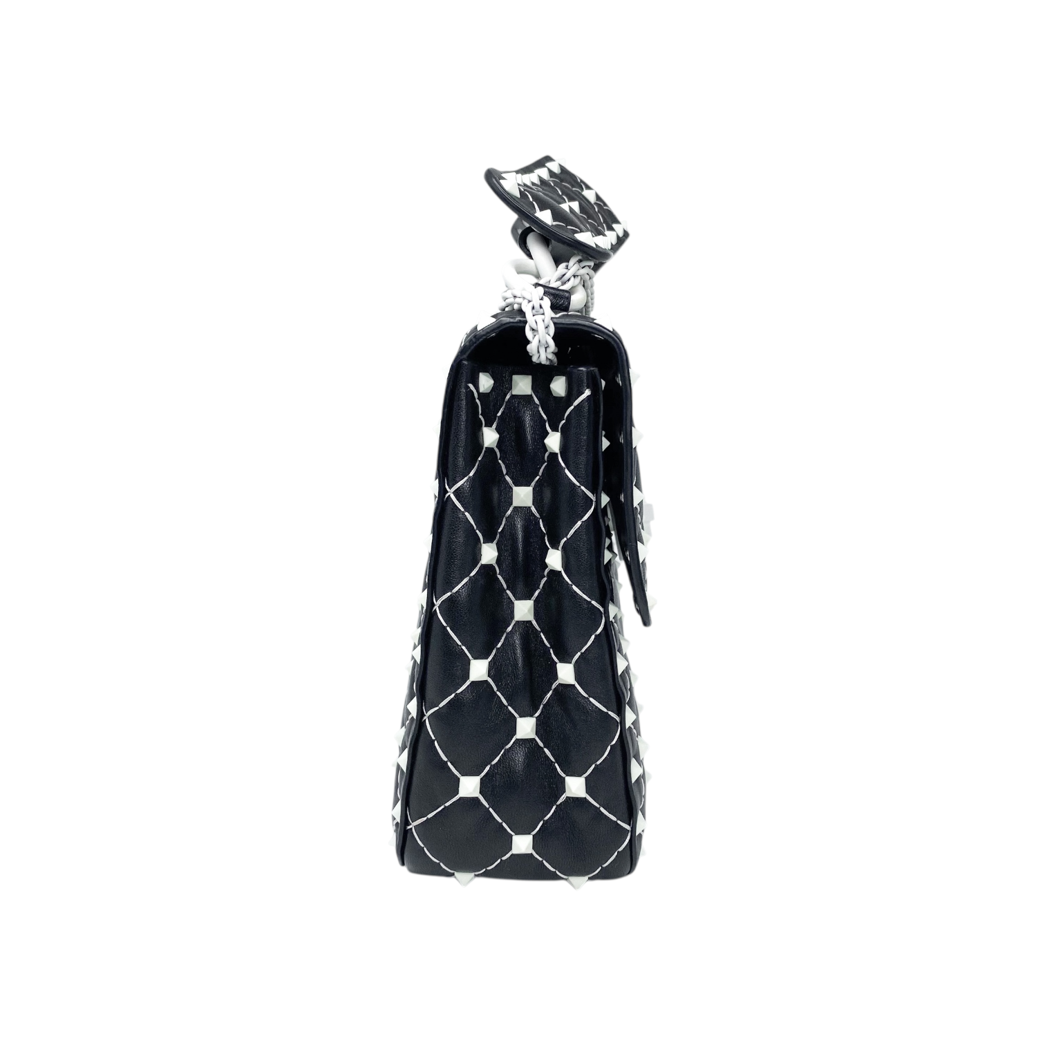 Valentino Rockstud Spike Flap Bag Quilted Leather