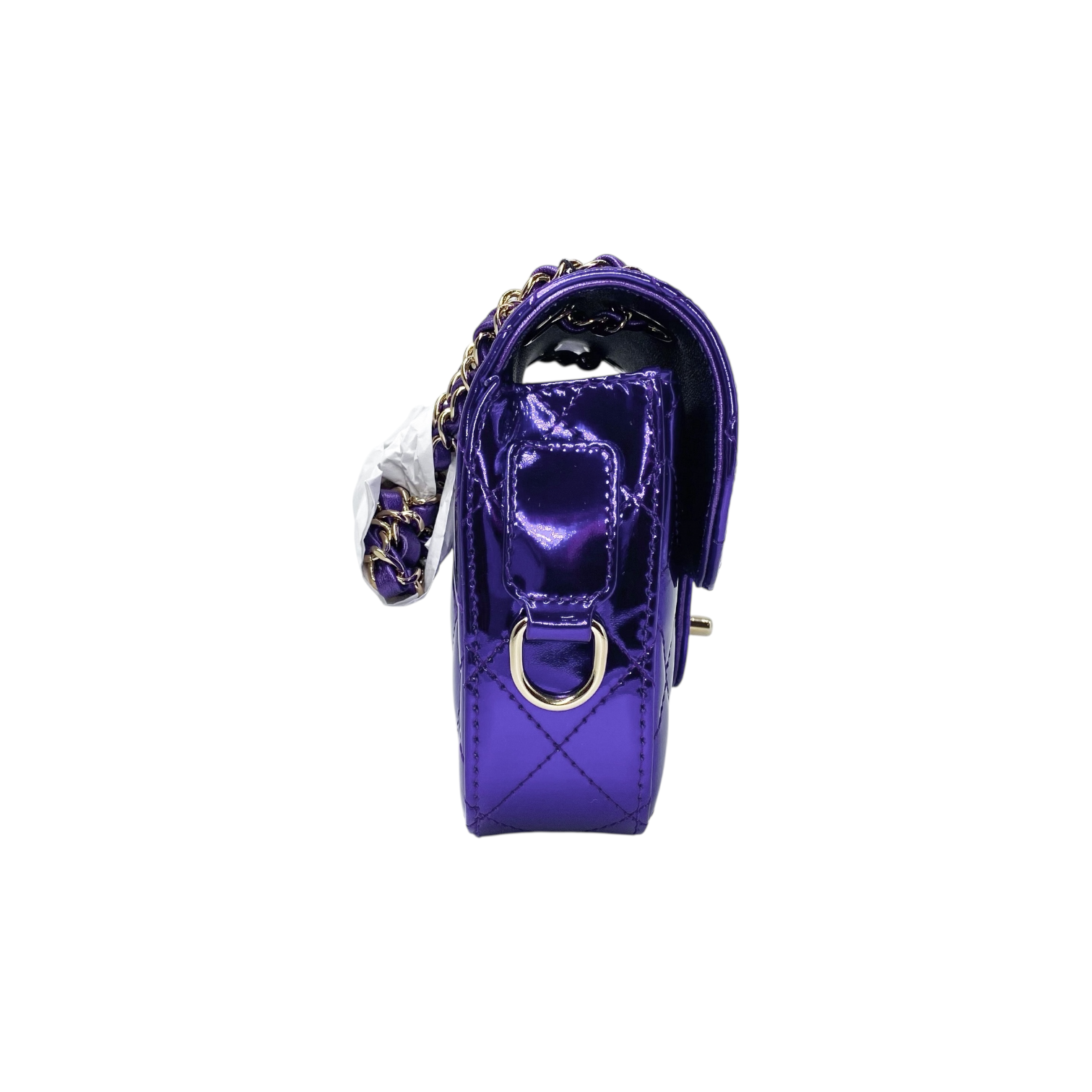 Chanel Purple Mirror Hollywood Boulevard Mini Flap With Star Coin Purse