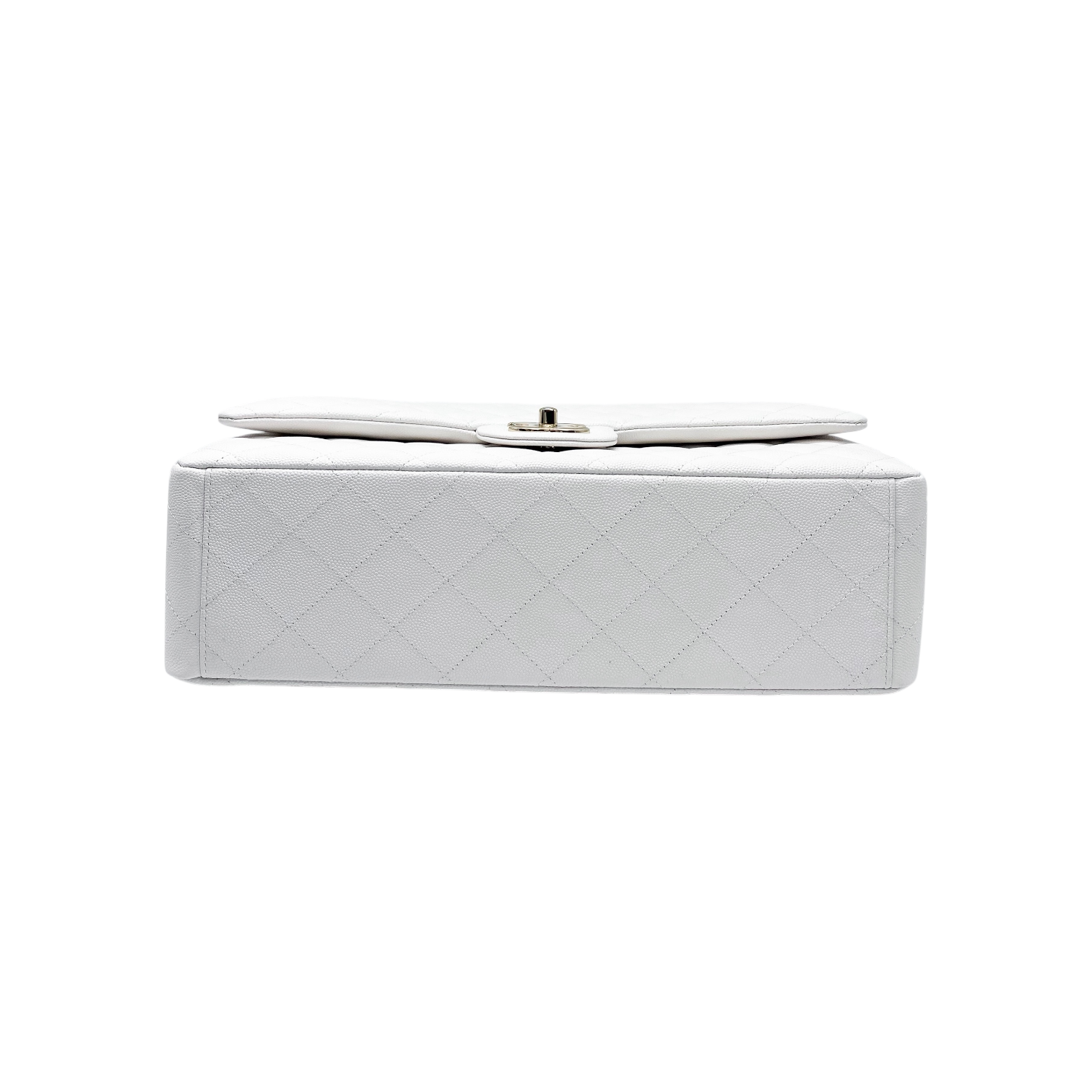 Chanel White Maxi Caviar