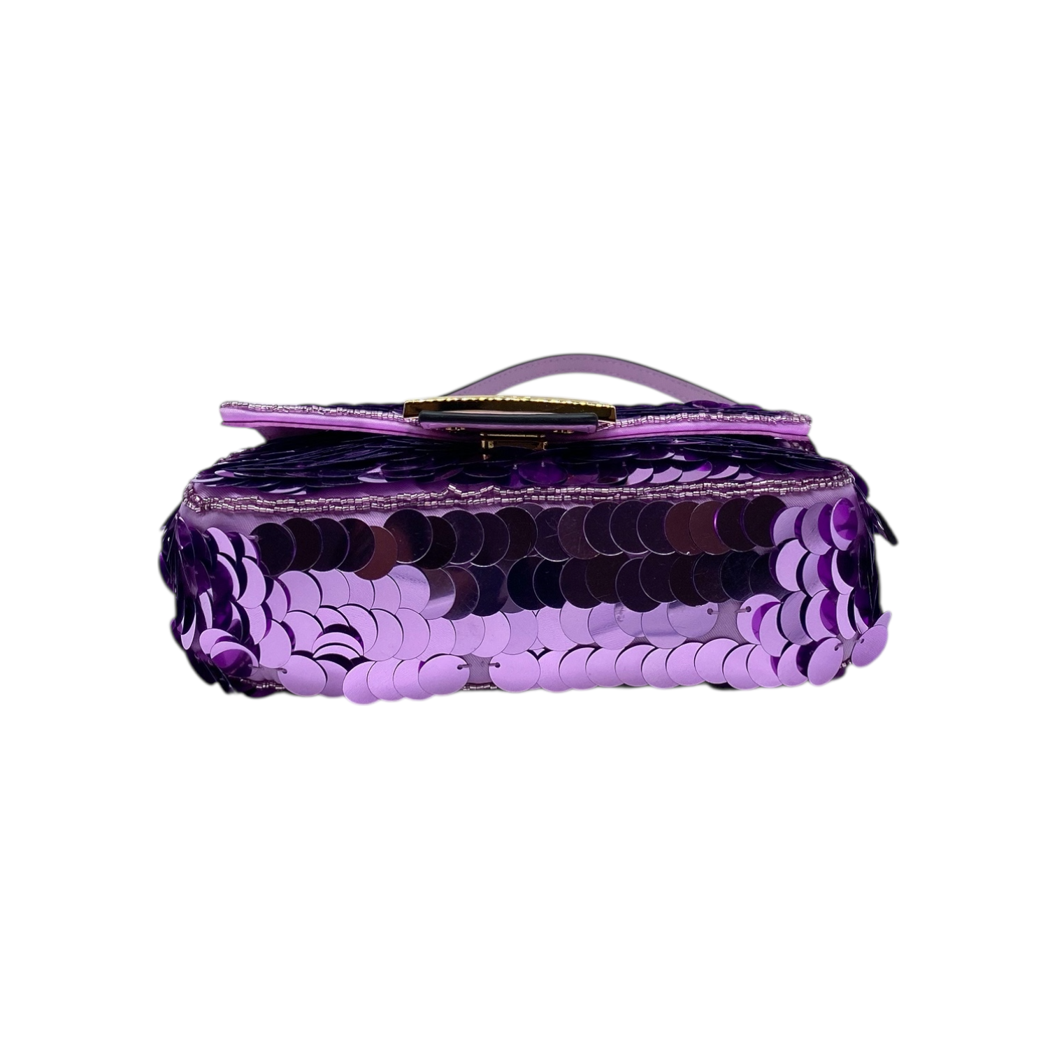 Fendi Purple Mini Sequin Baguette