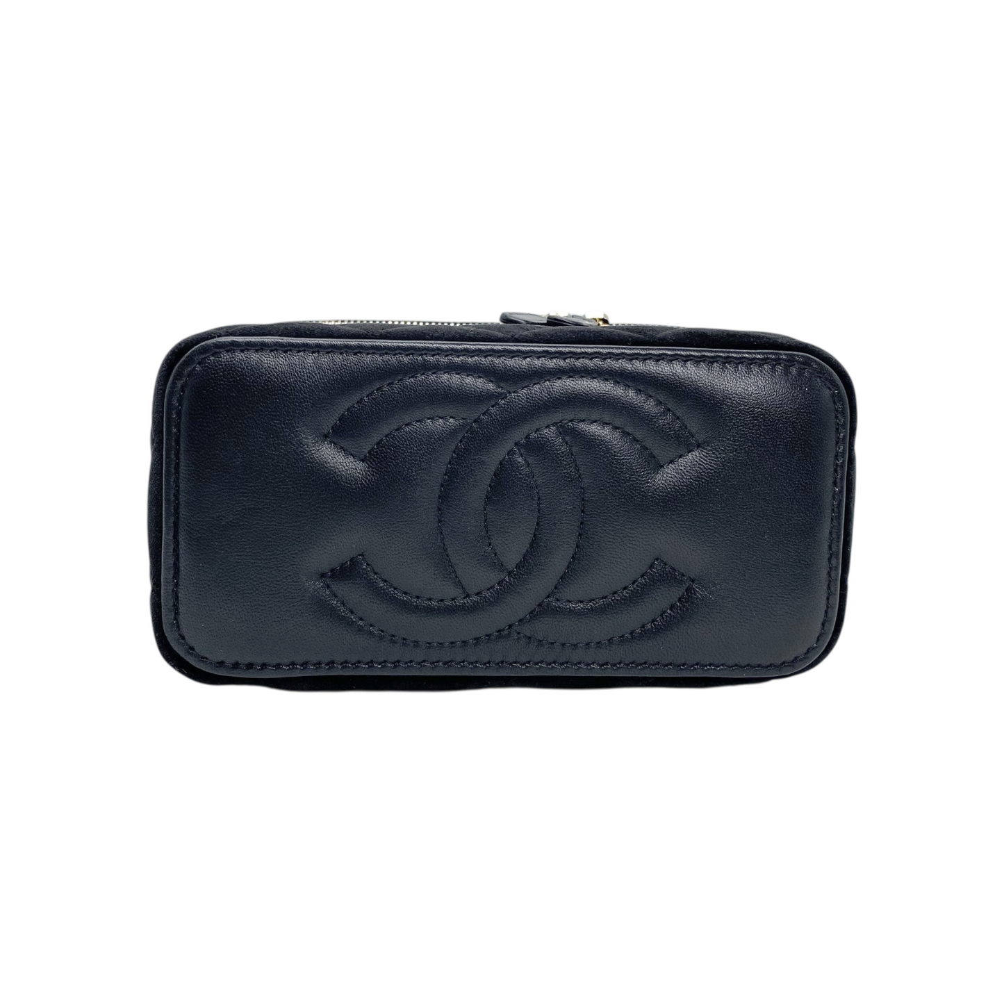 Chanel Black Velvet Vanity Pearl Crush