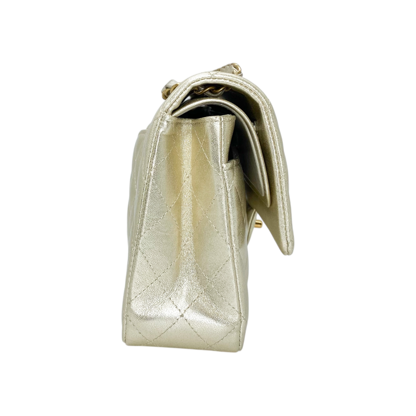 Chanel Champagne Medium Classic Flap Bag