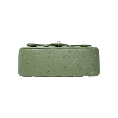 Chanel Green Small Rectangle Flap Bag