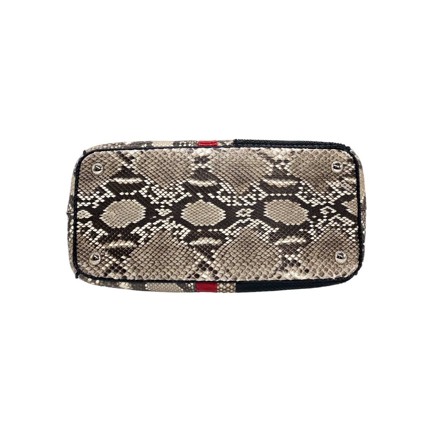 Prada Multicolor Python Crocodile Top Handle Bag