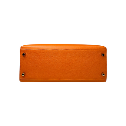 Hermes Kelly 28 Orange Epsom Gold Hardware